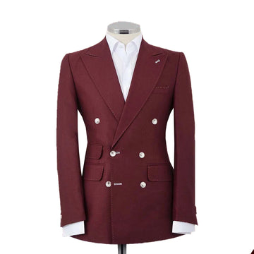 Aidase Luxury Wedding Suits For Men Double Breasted Groom Wear Slim Fit Tuxedos Evening Party 2 Pcs Jacket Pants Custom Made aidase-shop
